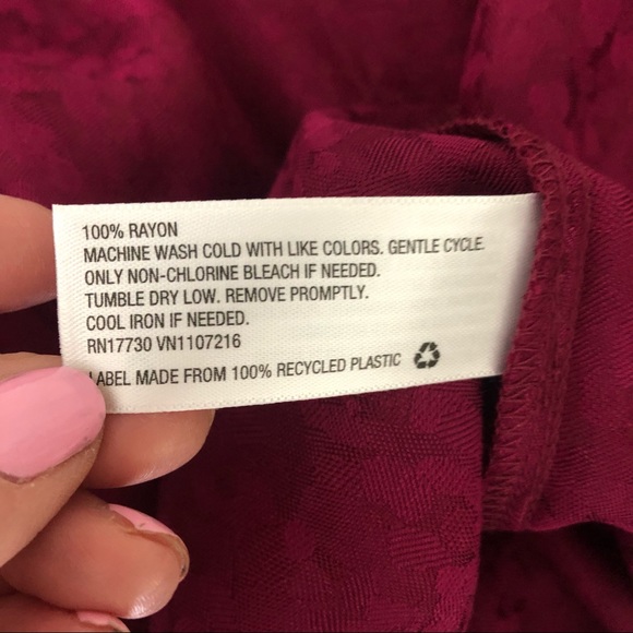 A New Day Tie Neck Long Sleeve Babydoll Dress - Picture 12 of 12